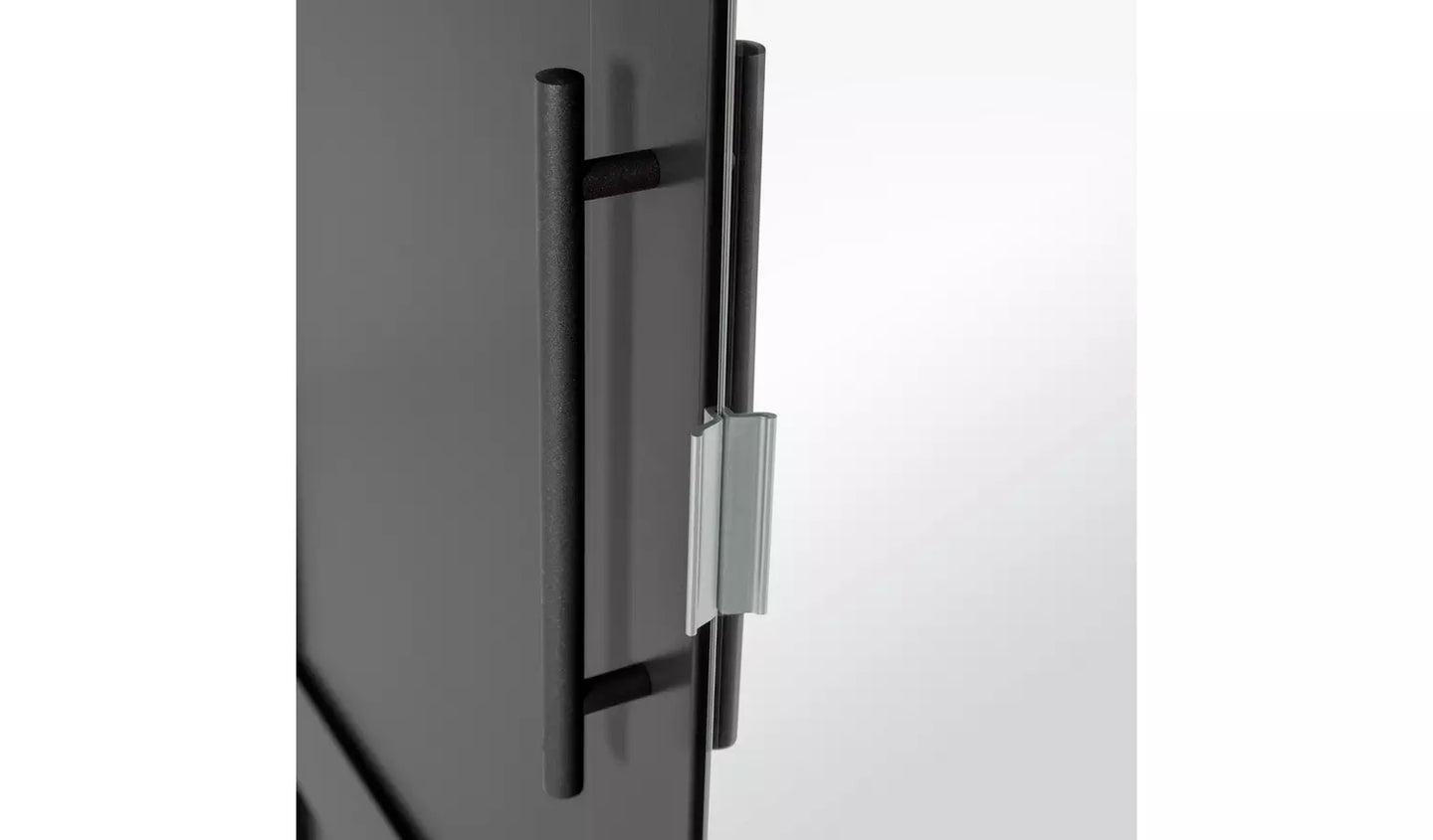 Habitat Munich Panelled 4 Door Mirror Wardrobe - Anthracite